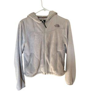 The North Face Women’s Full Zip Hooded Jacket Beige Sherpa & Nylon Sz Small